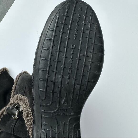 Stuart Weitzman Women's Winter Boots Black suede Faux Fur with Toggle - Picture 7 of 7